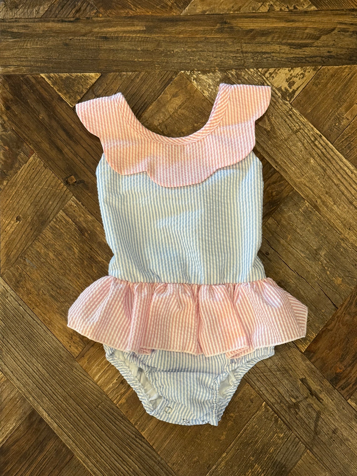1PC SEERSUCKER SWIMSUIT