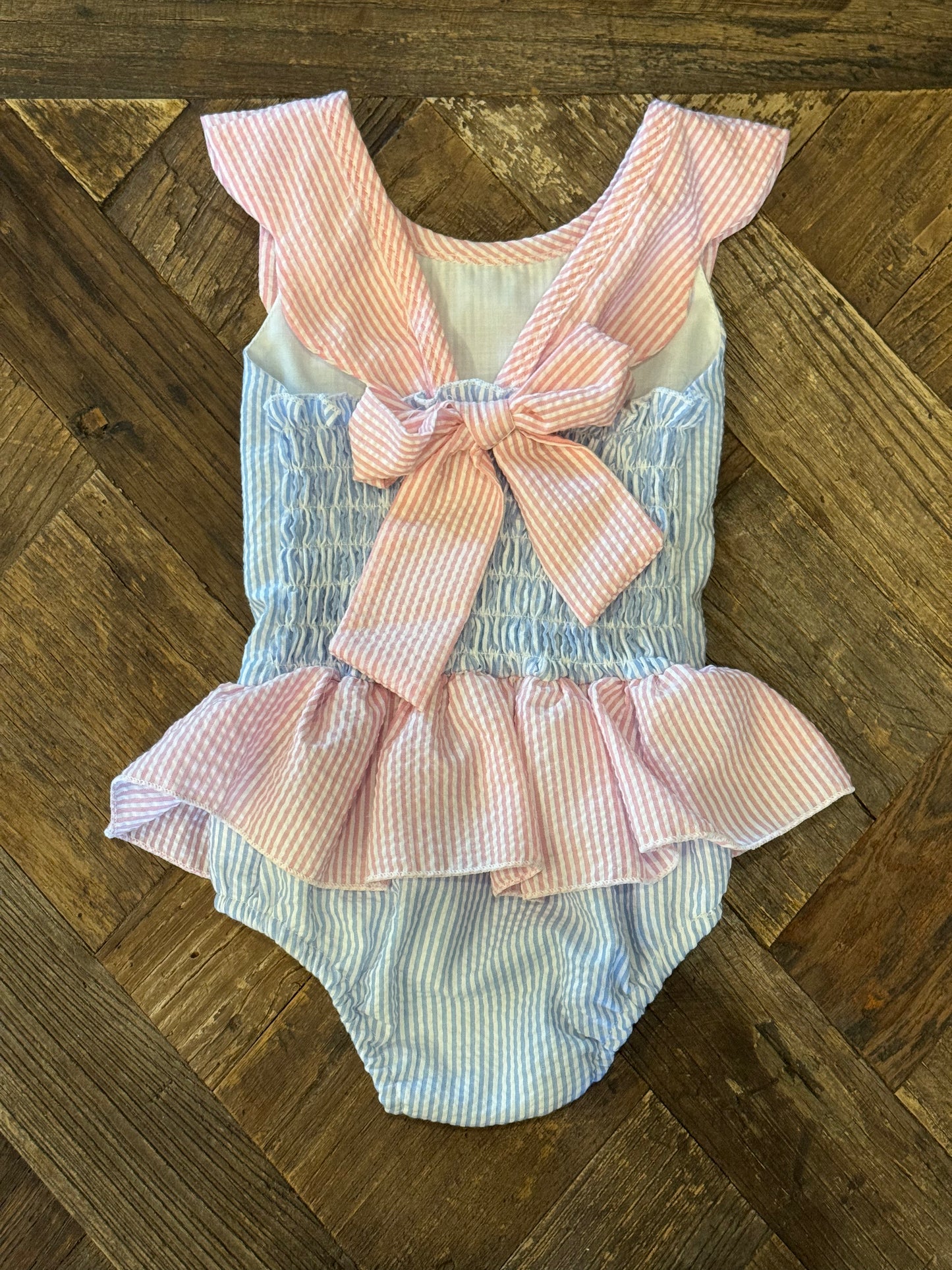 1PC SEERSUCKER SWIMSUIT