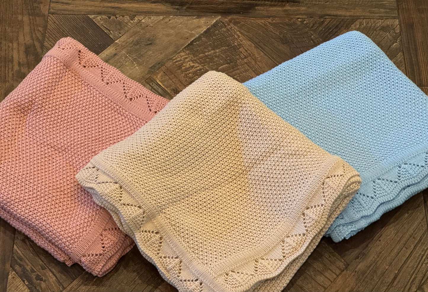 Blank Scallop Edge Knit Blanket