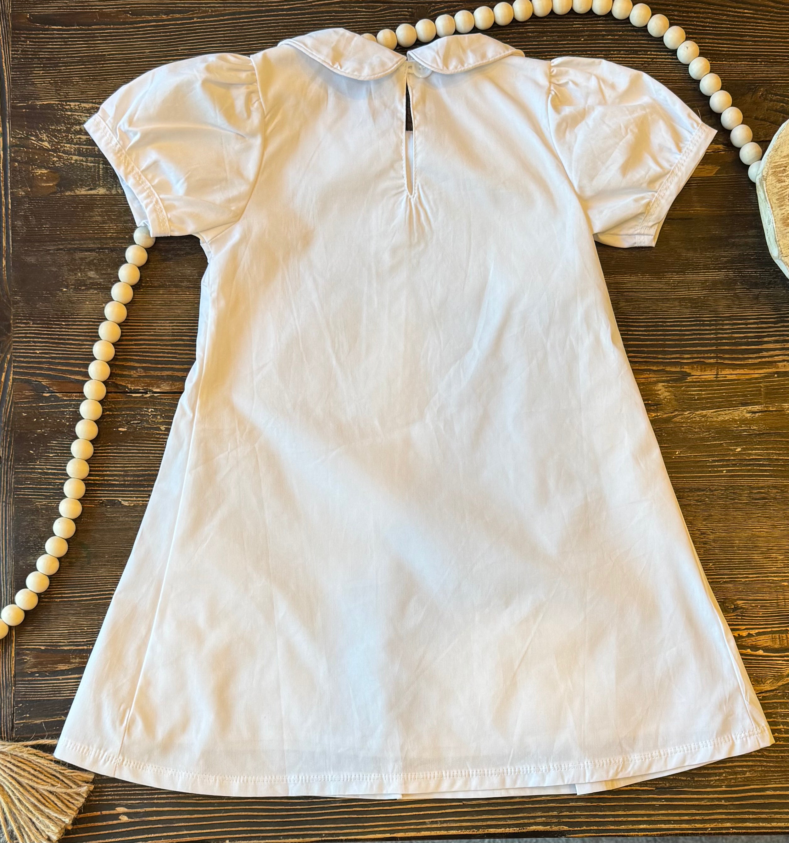 Embroidery-Ready Pleated Dress | Boutique Spring Classic | Levi & Lane 4T / White Embroidery-Ready Pleated Dress | Boutique Spring Classic | Levi & Lane 4T / White