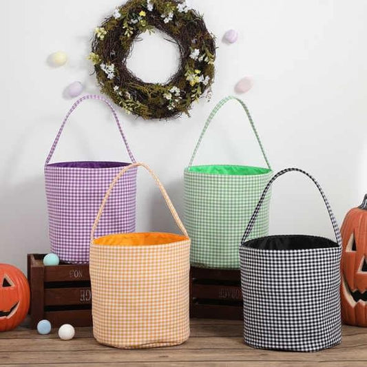 Gingham Halloween Baskets