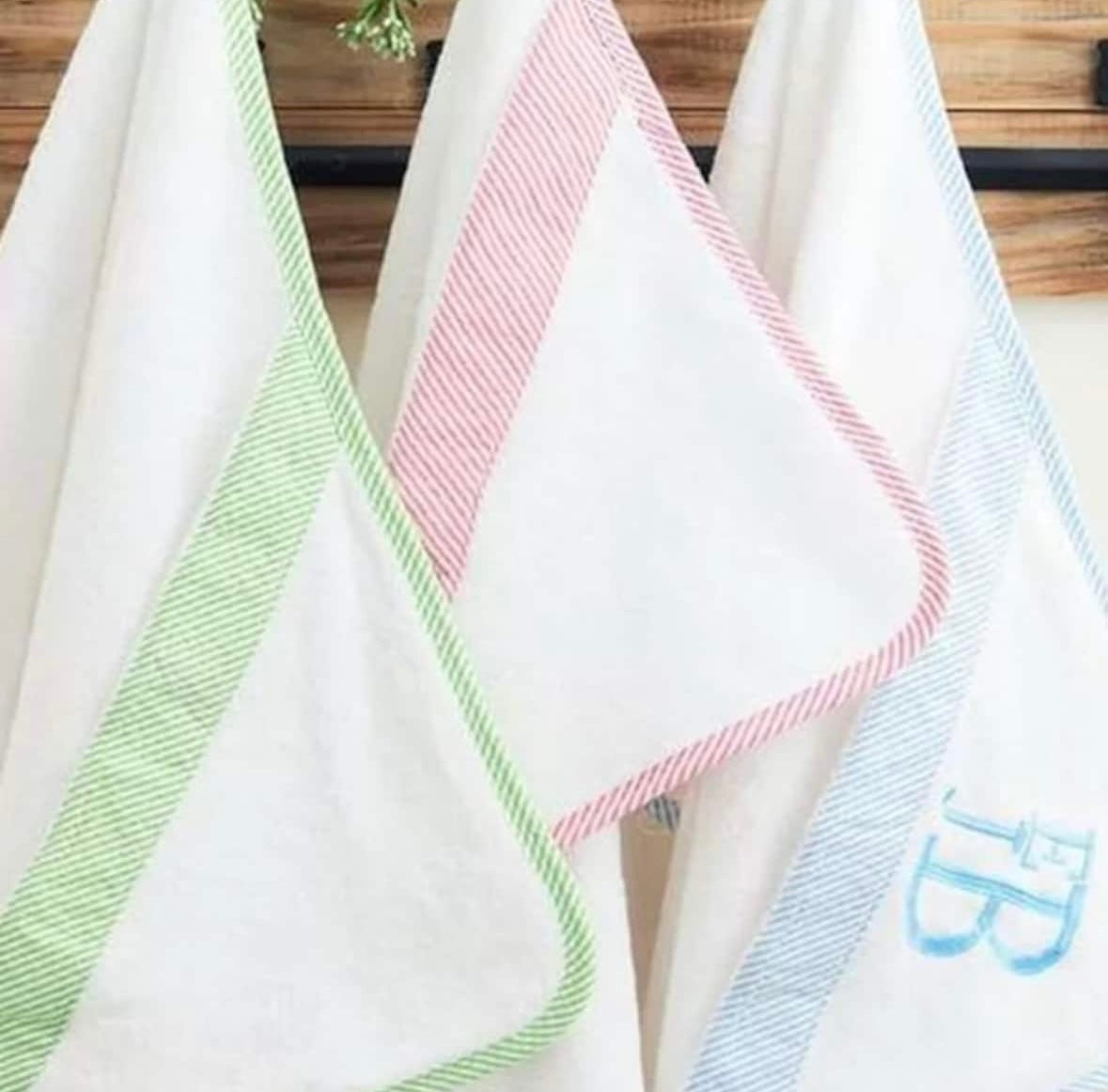 Blank Seersucker Hooded Towel