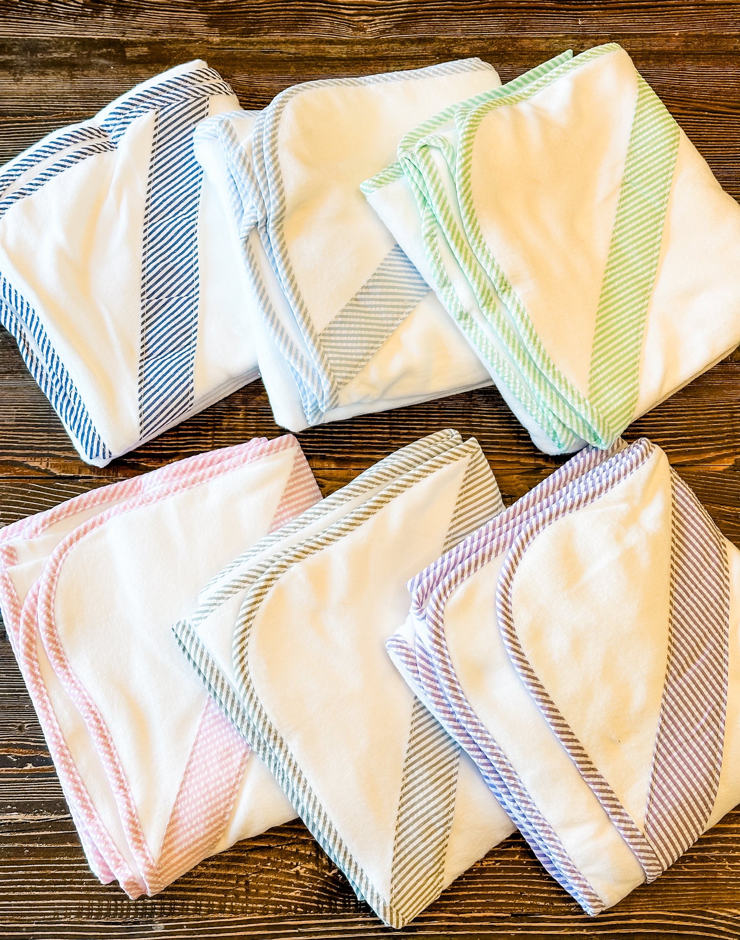 Blank Seersucker Hooded Towel