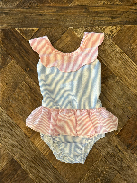 1PC SEERSUCKER SWIMSUIT