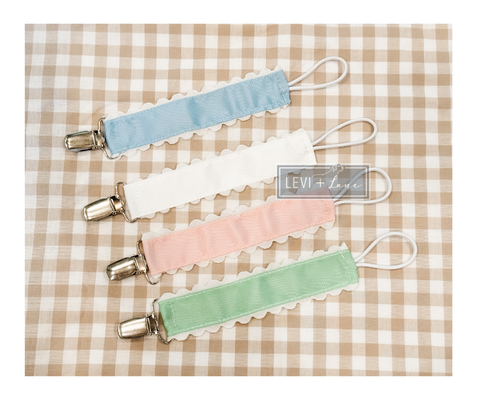Blank Pacifier Clips | Embroidery-Ready Keepsake | Levi & Lane – Levi ...